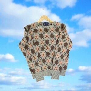 Polo by Ralph Lauren Argyle Crewneck Sweater - Brown and Tan